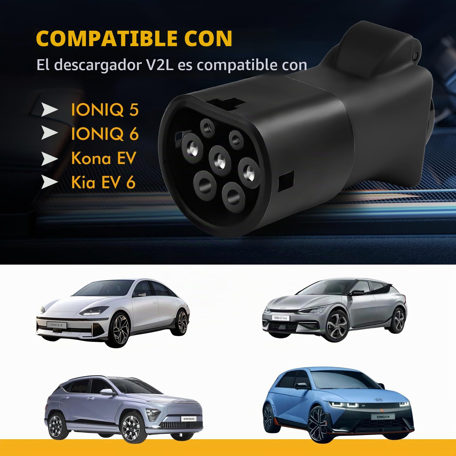 MG4 V2L Adaptador MG4 Adaptador de Descarga de Vehículo a Carga 220V 16A,Tipo 2 a Schuko para MG4, MG5, MG ZS, MG Marvel R