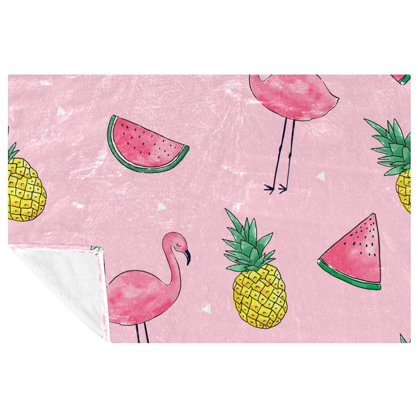 Couverture d'été chaude douce motif flamant rose pastel lit canapé camping