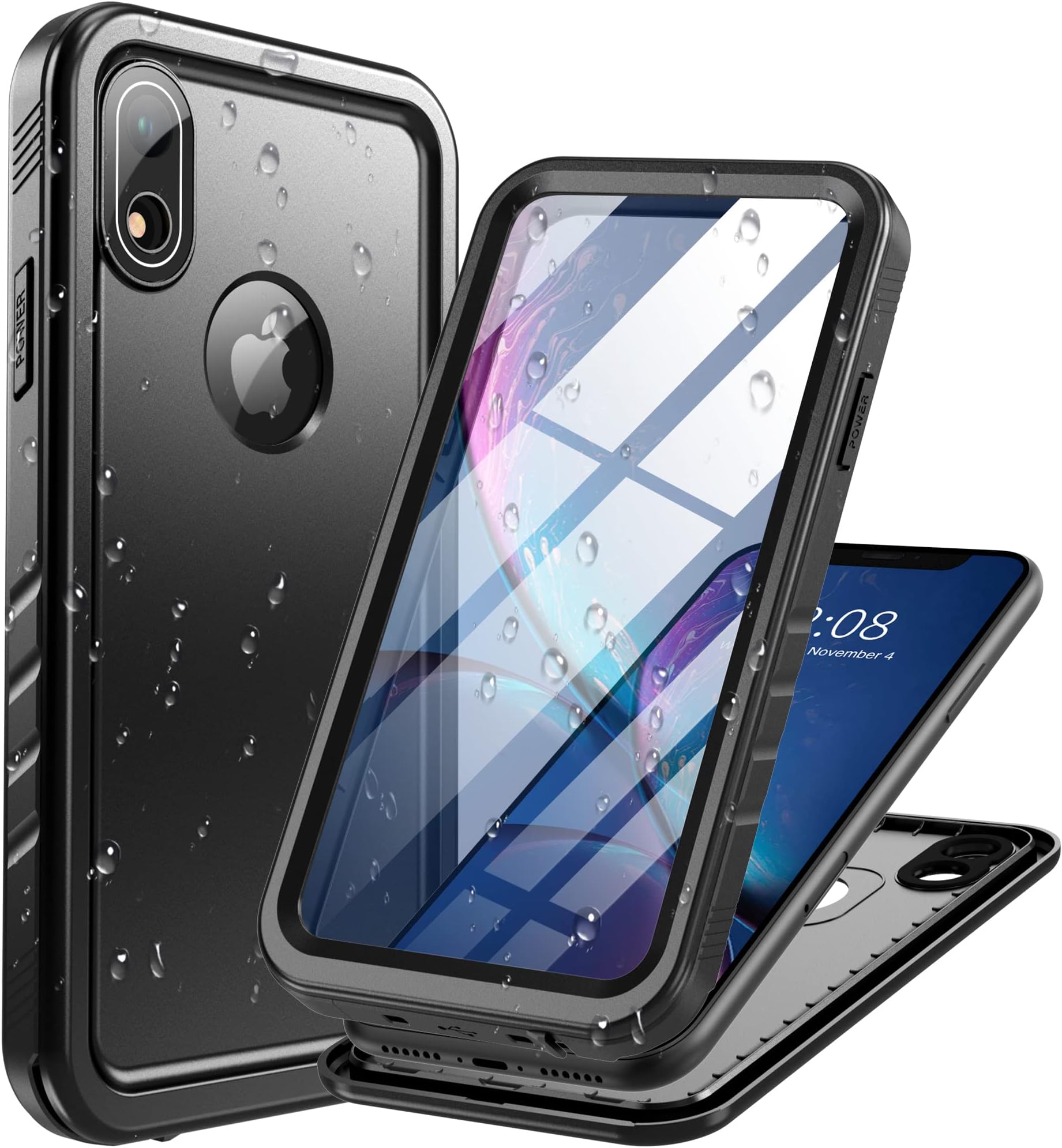 Cozycase for iPhone XR Waterproof Shockproof Case with Screen/Camera