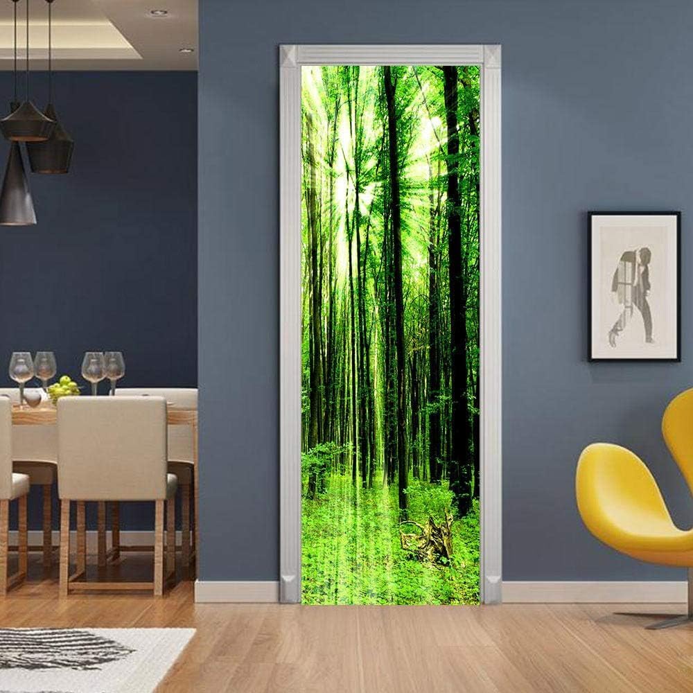 3D Türaufkleber Wasserfall Design - Selbstklebend 90x200cm | PVC Türposter Für Wohnzimmer, Kinderzimmer, Küche