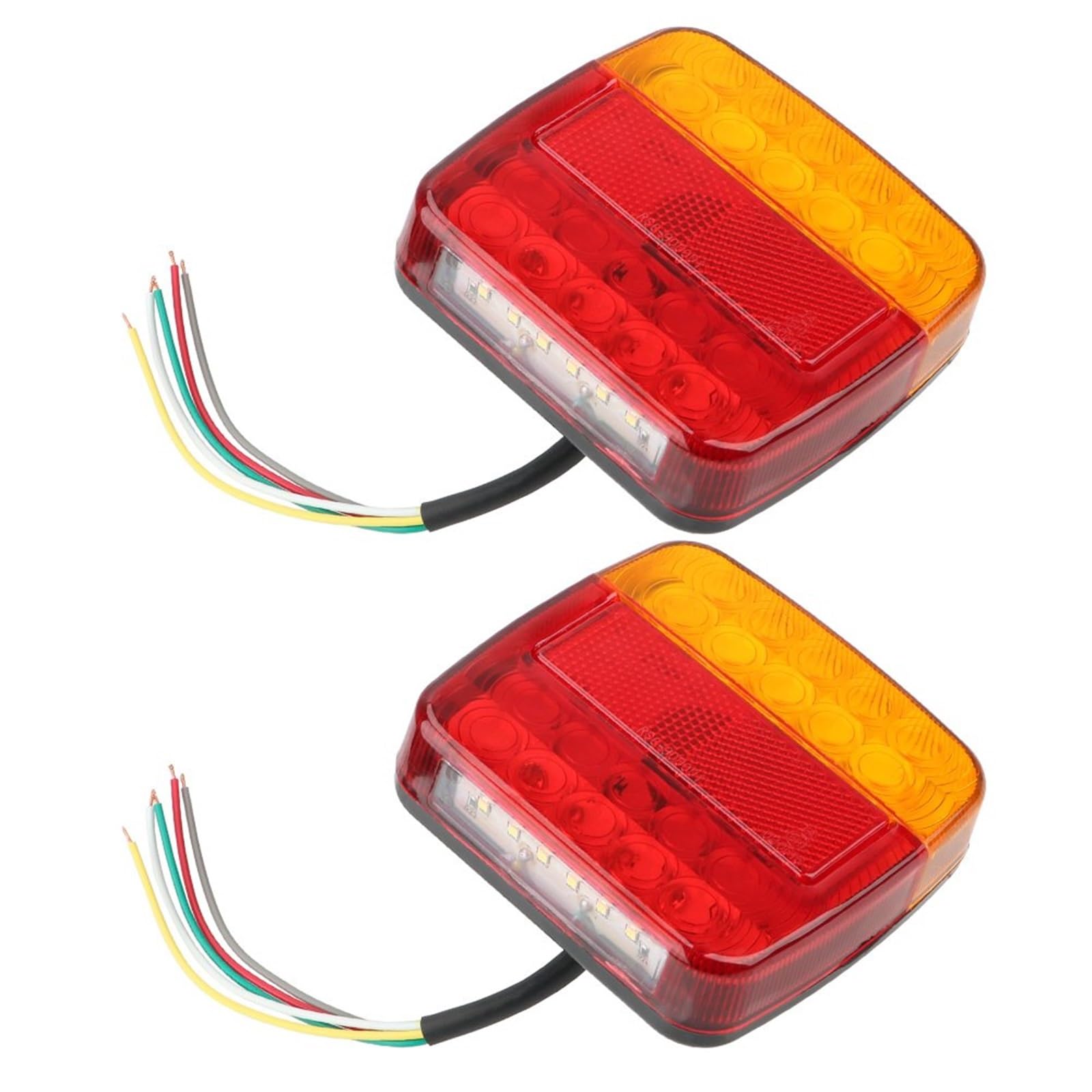 Piloto trasero Luces Traseras LED 12 V Para Camión Remolque Y Autocar Incluyen Freno Intermitentes Posición Luces Traseras(A)