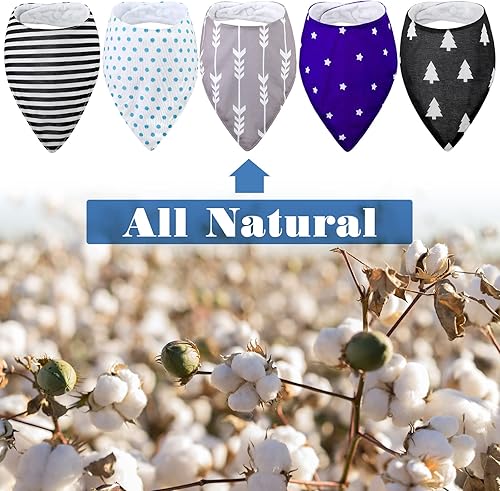 Miniatura 5 de Janmercy Paquete de 5 baberos tipo bandana para adultos, suaves, ajustables, absorbentes, para mujeres, necesidades especiales, unisex, hombres