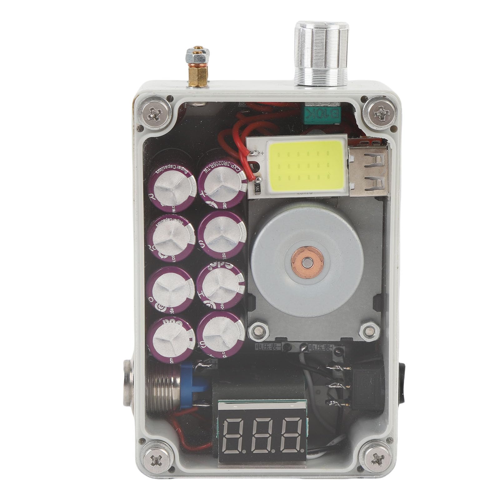 Generatore a manovella con uscita USB Generatore di corrente manuale portatile per alimentatore di emergenza da campeggio all'aperto ABS metallo compatto leggero