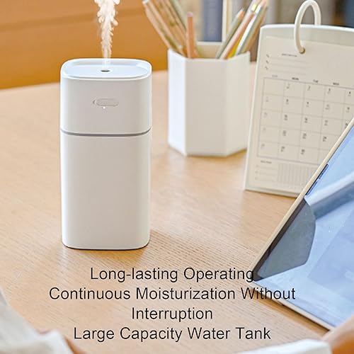 Miniatura 2 de Diydeg Mini Humidifier, Small Portable Usb Powered Top Fill Humidifiers, Safety Quiet Cool Mist Air Diffuser with 0.35L Tank, Night Light for Car,