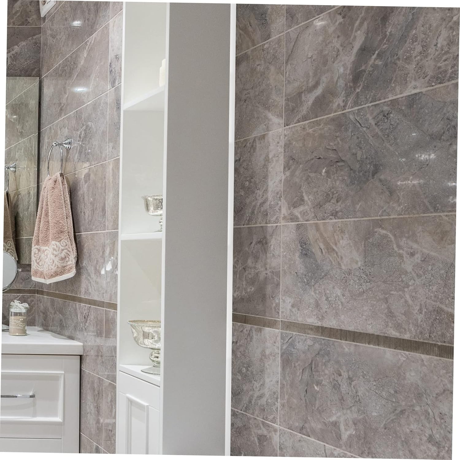 Veemoon Flexible Peel and Stick Caulk Strip Trim for Wall Corners Ceiling Tile Edges