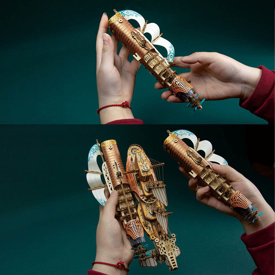 Amazon | 手工芸品の傑作 海底二万里 3D木製スチームパンク
