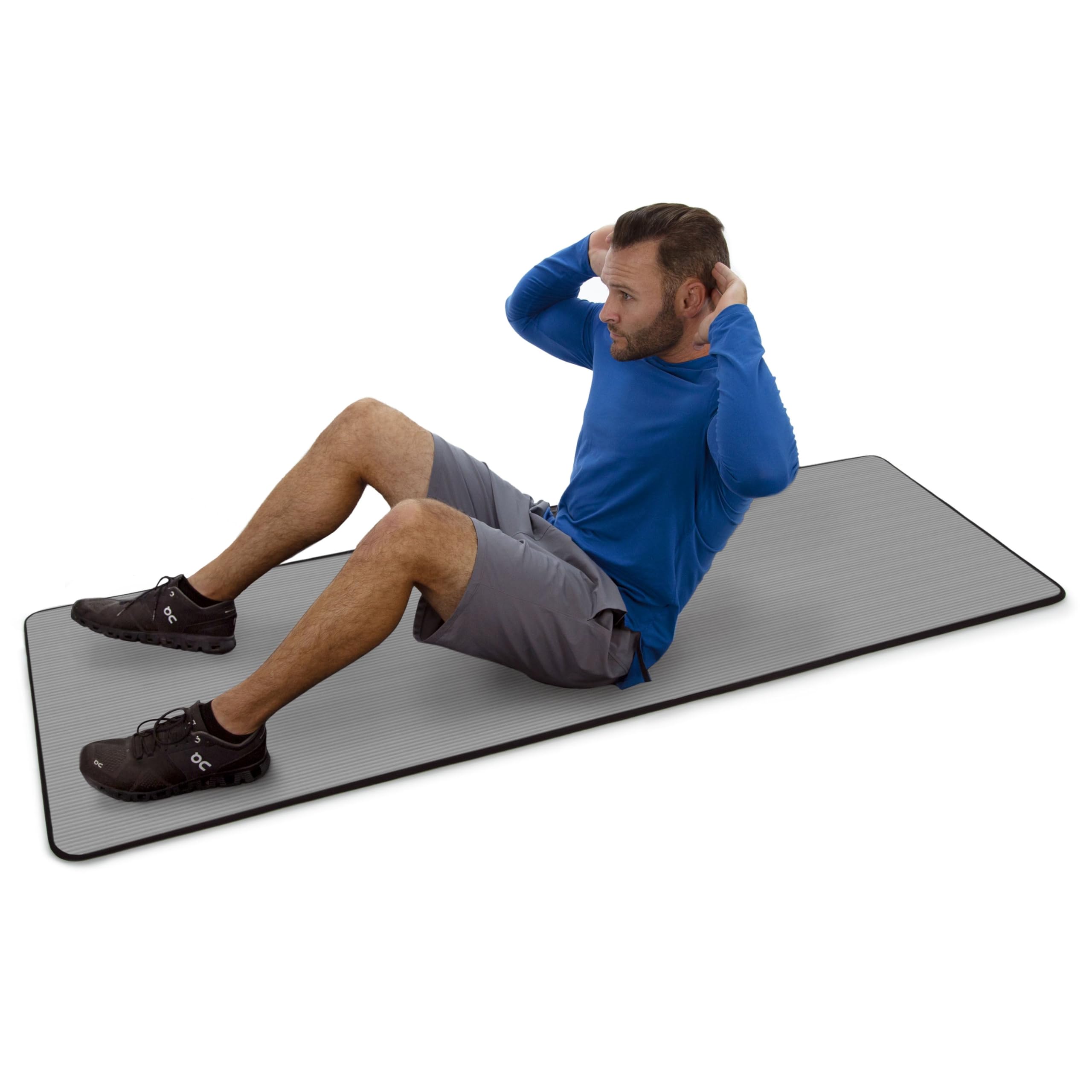 MICRODRY Esterilla de yoga para ejercicio de fitness de lujo para el hogar y el gimnasio, extragruesa para entrenamiento de alto impacto, superficie antideslizante de múltiples capas, neutraliza