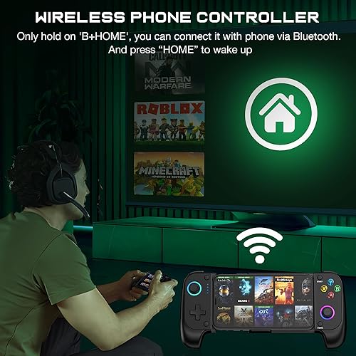 Miniatura 7 de Wireless Phone Controller for iPhoneAndroid No Deadzone, Mobile Gaming Controller Support Xbox Game Pass, PlayStation, Steam Link, Call of Duty,