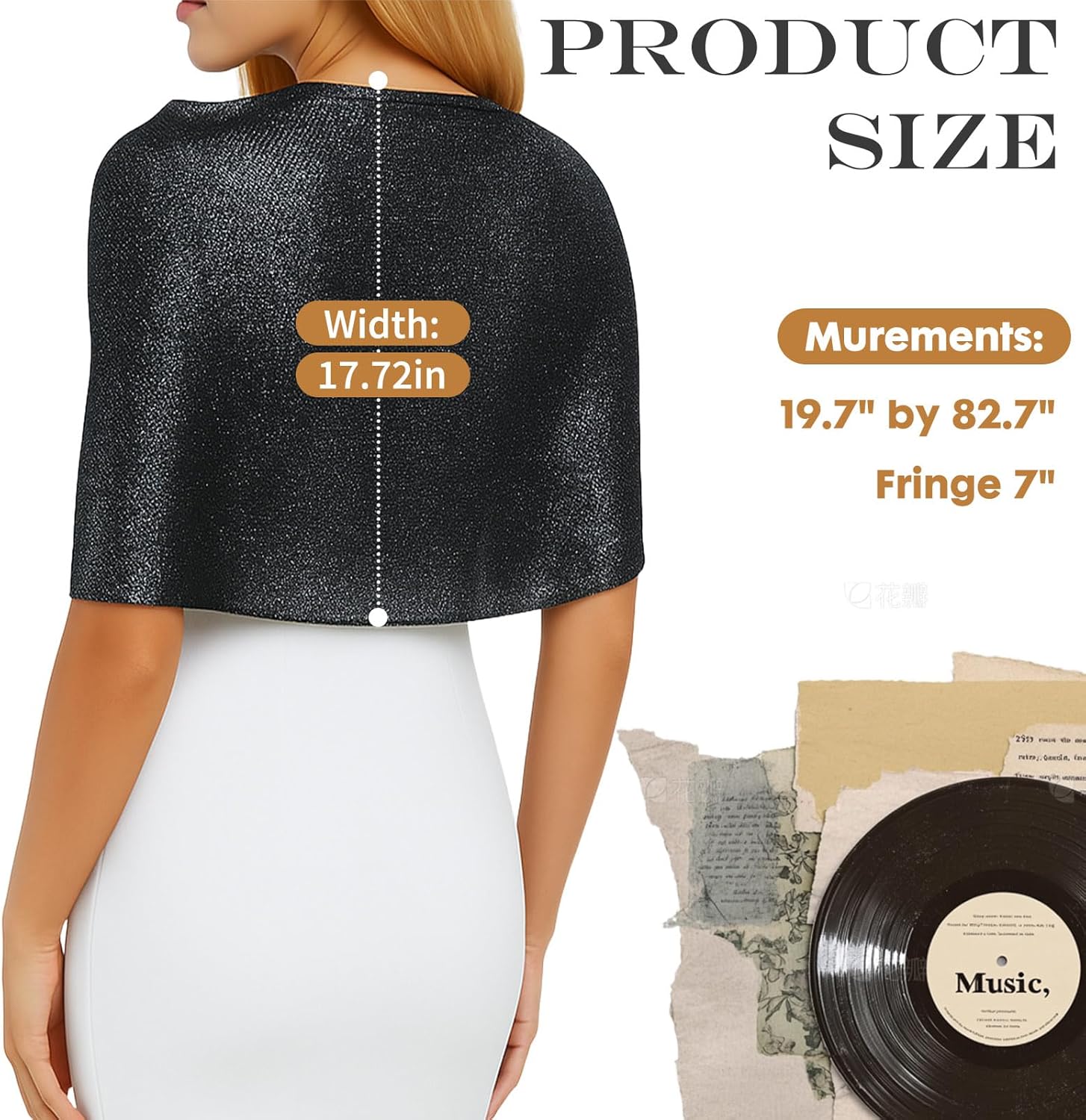 Barelove Shawls and Wraps for Evening Dresses Shawl Wraps for Women with Buckle for Wedding Party - Image 3