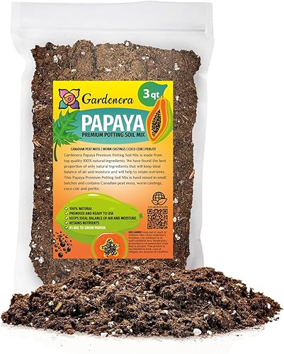 Miniatura 7 de Suelo prémium para macetas de papaya - Infunde a tu jardín con frutas abundantes y vitalidad vibrante, 2 cuartos de galón