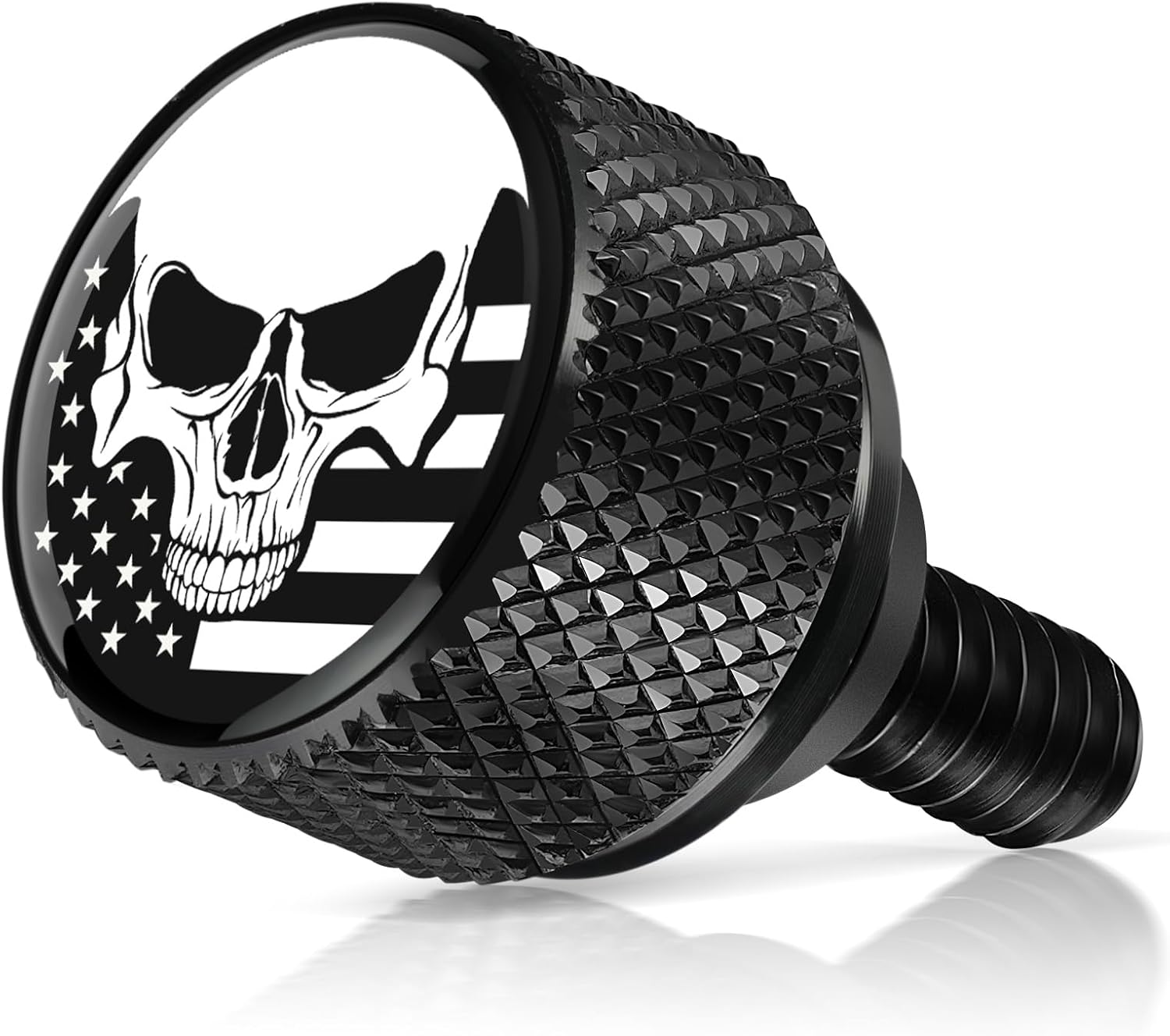 Amazicha Seat Bolt Fender Rear Seat Screw Skull Pattern Black 1/4"-20 Thread Compatible with 1997-2026 Harley Davidson Touring XG XL Dyna Softail Sportster CVO Fatbob