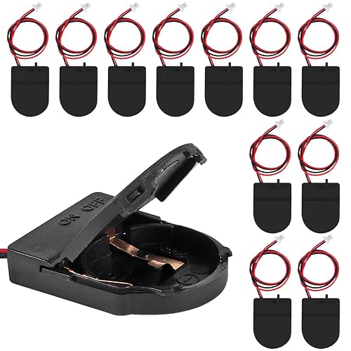 AOICRIE 12pcs RTC Battery Case Real Time Clock Holder Compatible with Raspberry Pi 5 Battery Pack Without Battery