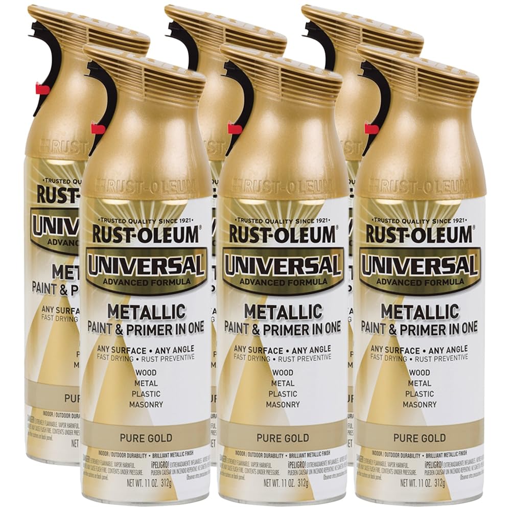 Rust-Oleum Universal All Surface Metallic Spray Paint, Pure Gold