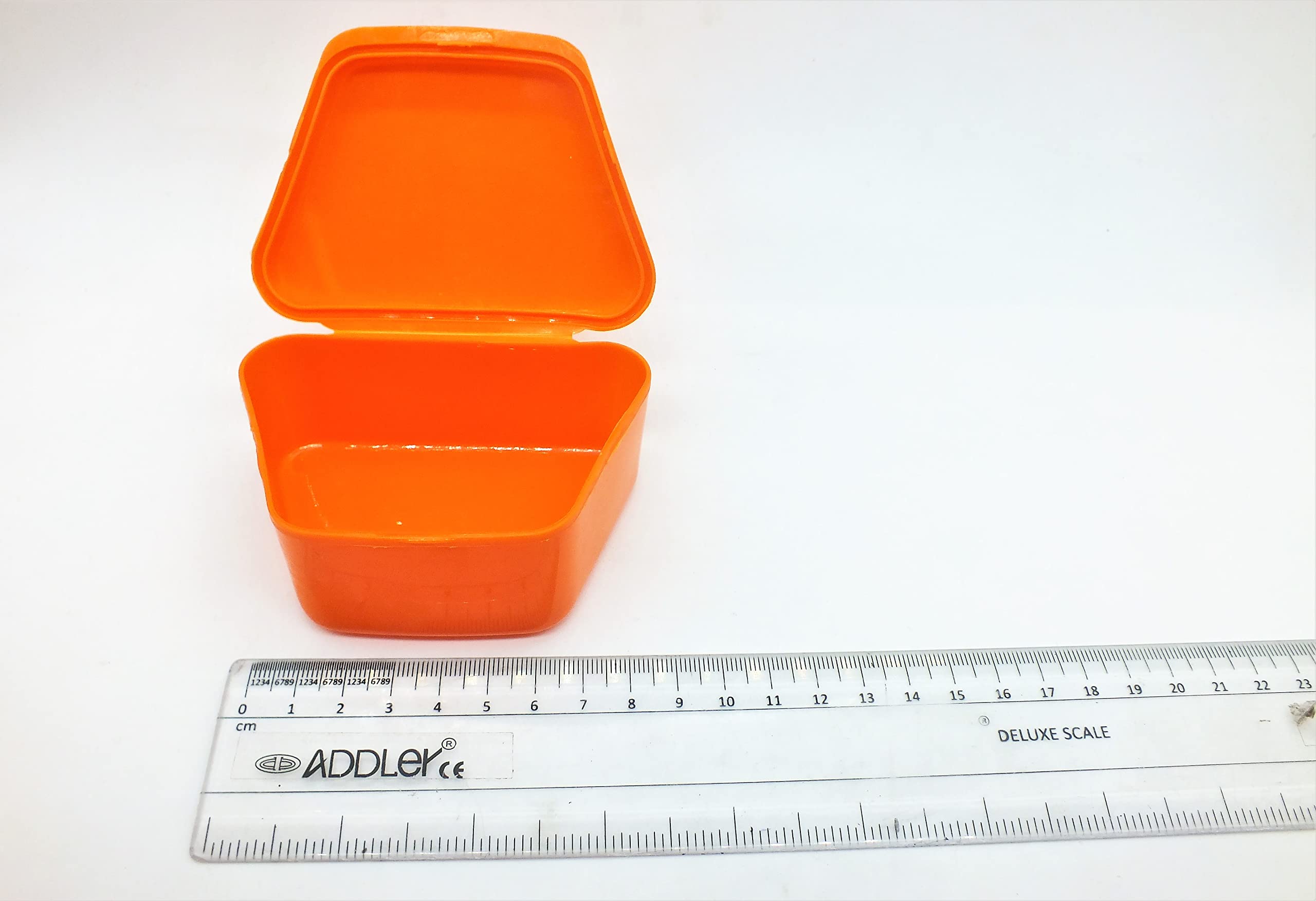 ADDLER Dental Denture Boxes,Retainer Box/Orthodontic Mouth Gard Dental Storage Container Teeth Storage Box Assorted.(ORANGE)