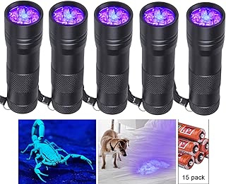 Beinhome UV Taschenlampe Schwarzlicht [5 Stück], UV Lampe, Haustiere Urin-Detektor für Eingetrocknete Urin Flecken von Hund und Katz, Detektor für unechte Banknoten (inkl. Batterien) im test
