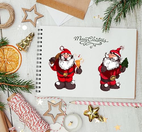 Miniatura 3 de Sellos transparentes de Papá Noel para hacer tarjetas y decoraciones de álbumes de fotos, sellos de regalo de Navidad, sellos de silicona