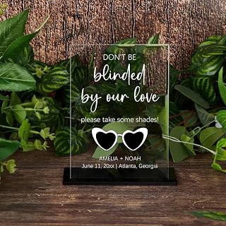 Don't Be Blinded by Our Love Please Take Some Shades, Wedding Sunglasses Sign, Summer Wedding, Reception Decor, Bachelorette Party Sign, Sunglasses for Seating Chart, Party Seating Chart.
