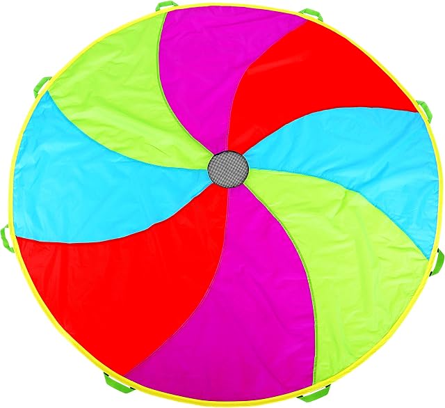 NARMAY® Rotating Rainbow Play Parachute