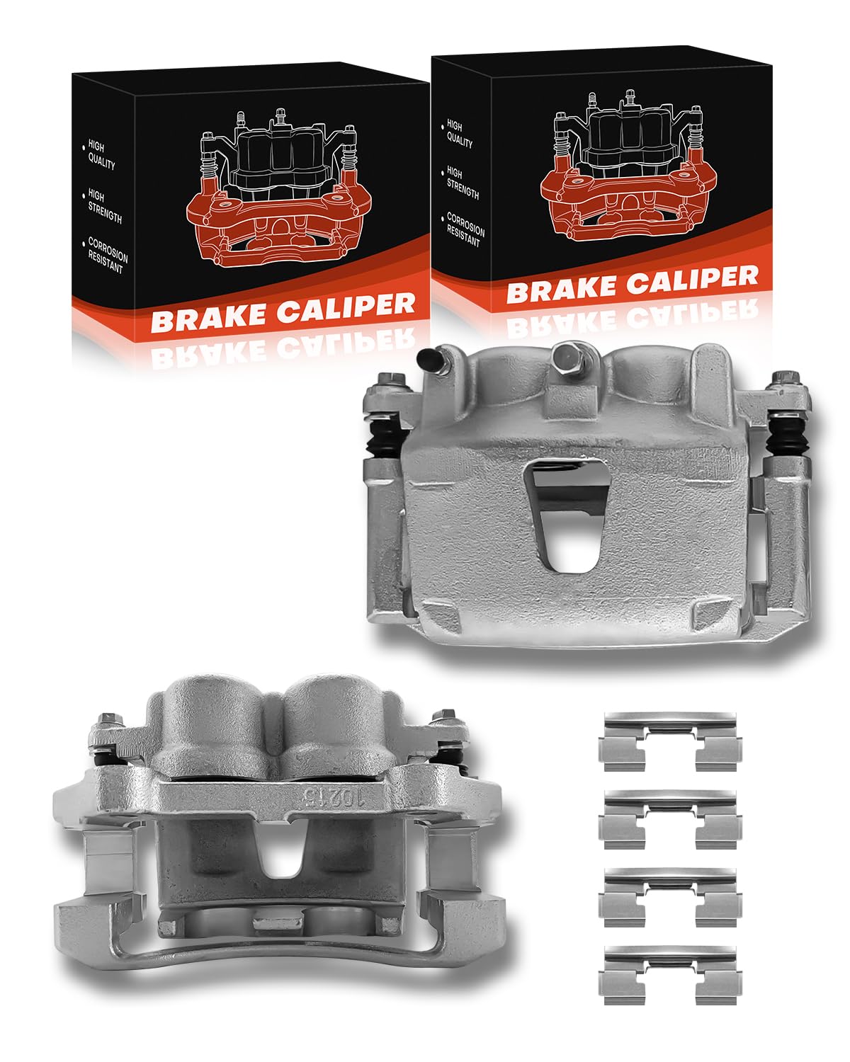 TOVASTY 2PC Set Brake Caliper Left &amp; Right Front Side Set Compatible With Jeep Grand Cherokee 2005-2010, Jeep Commander 2006-2010
