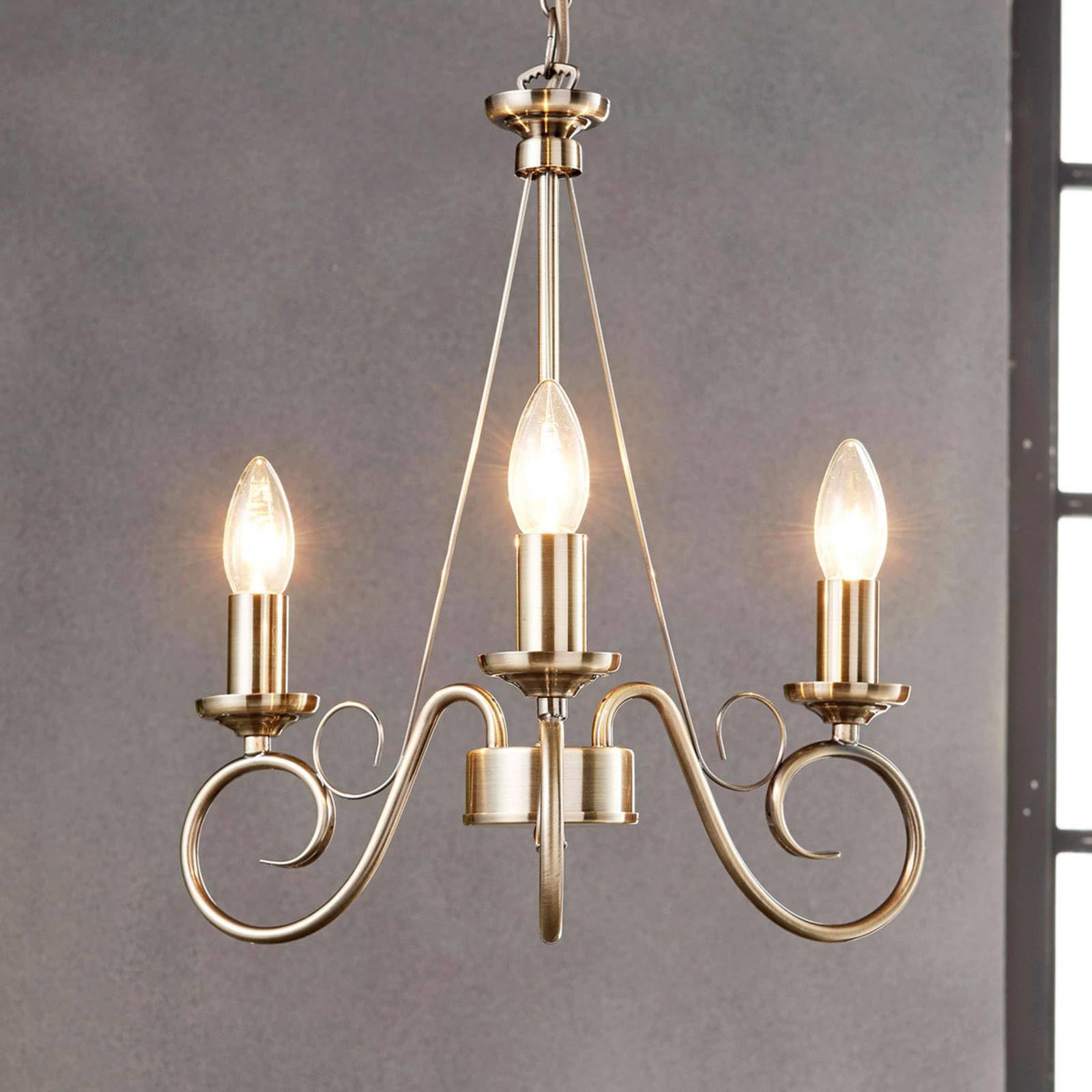 Lindby Lampadario dimmerabile (Antico) colore Marrone, in Metallo ad es. Soggiorno & Sala da pranzo lampada a sospensione sistema lampadario plafoniera