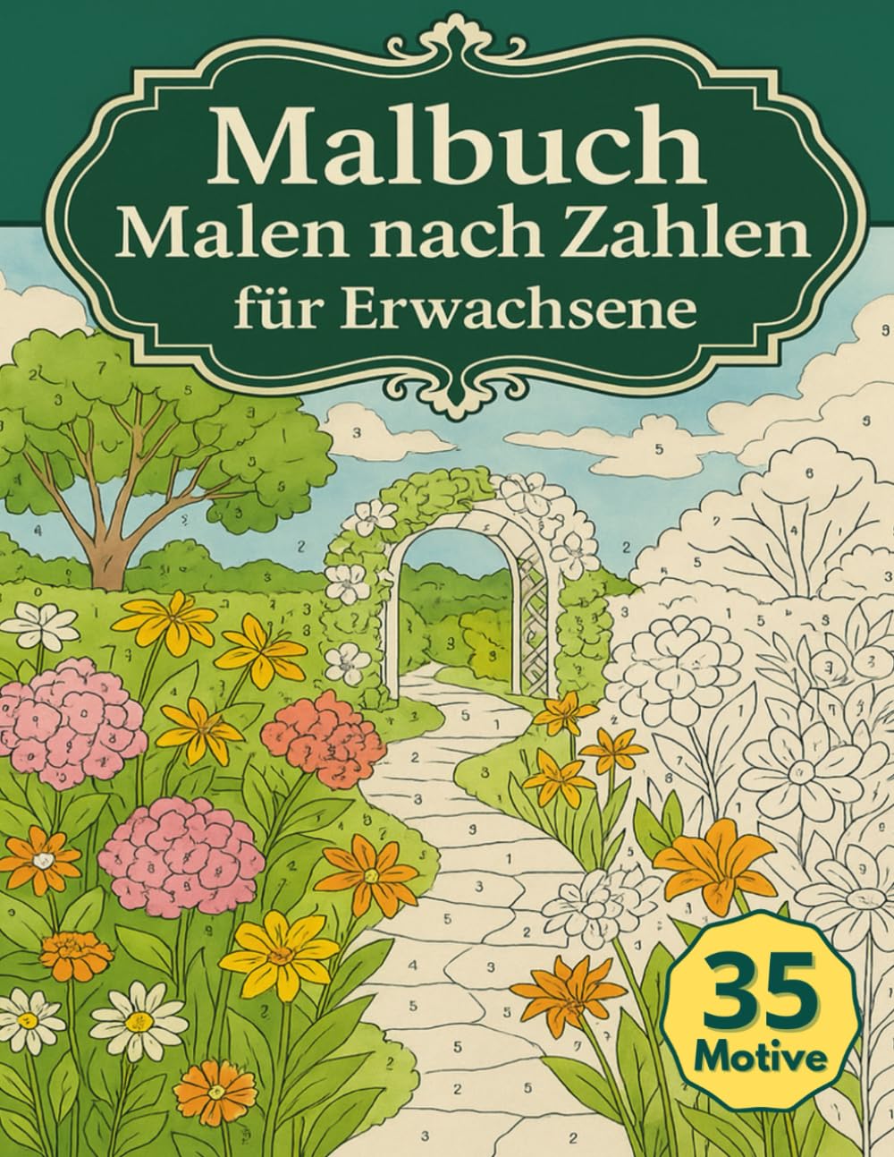 Malbuch Malen Nach Zahlen Für Erwachsene: 35 Motive mit abwechslungsreichen Illustrationen und stimmungsvollen Szenen als kreative Auszeit zum Entspannen, Abschalten und Stressabbau