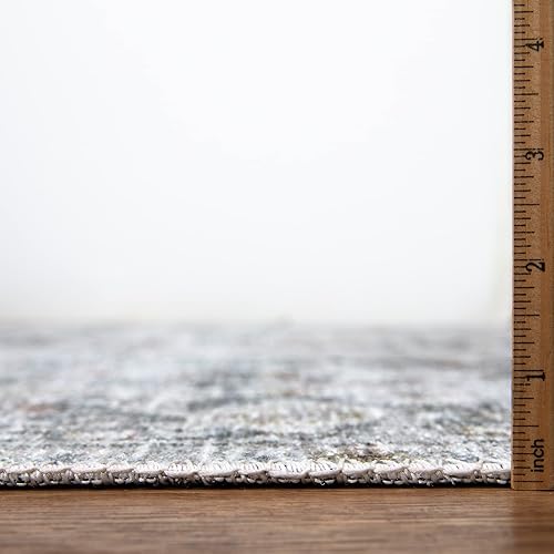 Miniatura 2 de Bloom Rugs Caria - Alfombra de pasillo lavable antideslizante de 7 pies, color marfilgriscaramelo, tradicional para entrada, pasillo, baño y cocina,