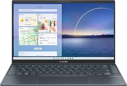 ASUS ZenBook 14 Ultra-Slim Laptop 14" Full HD NanoEdge Display, Intel Core i5-1135G7, 8GB RAM, 512GB PCIe SSD, NumberPad, Thunderbolt 4, Windows 10 Home, AI noise-cancellation, Pine Grey, UX425EA-EH51