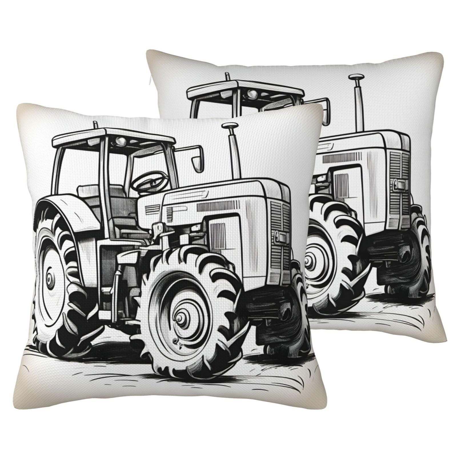 Housse de coussin tracteur dessin animé pour rénover un canapé de salon fatigué