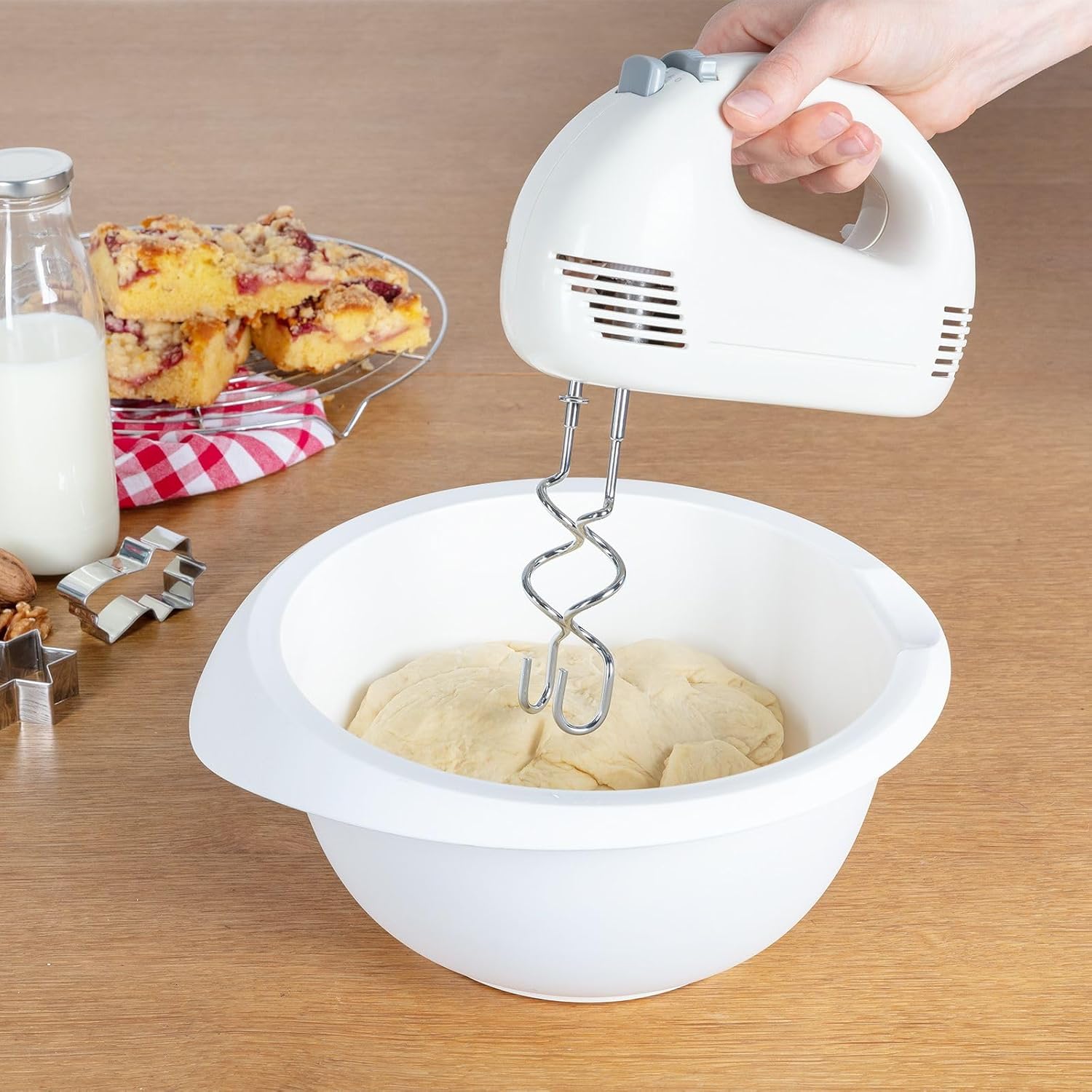 Westmark Mixing Bowl Without Lid, 118.3 oz, White/Red