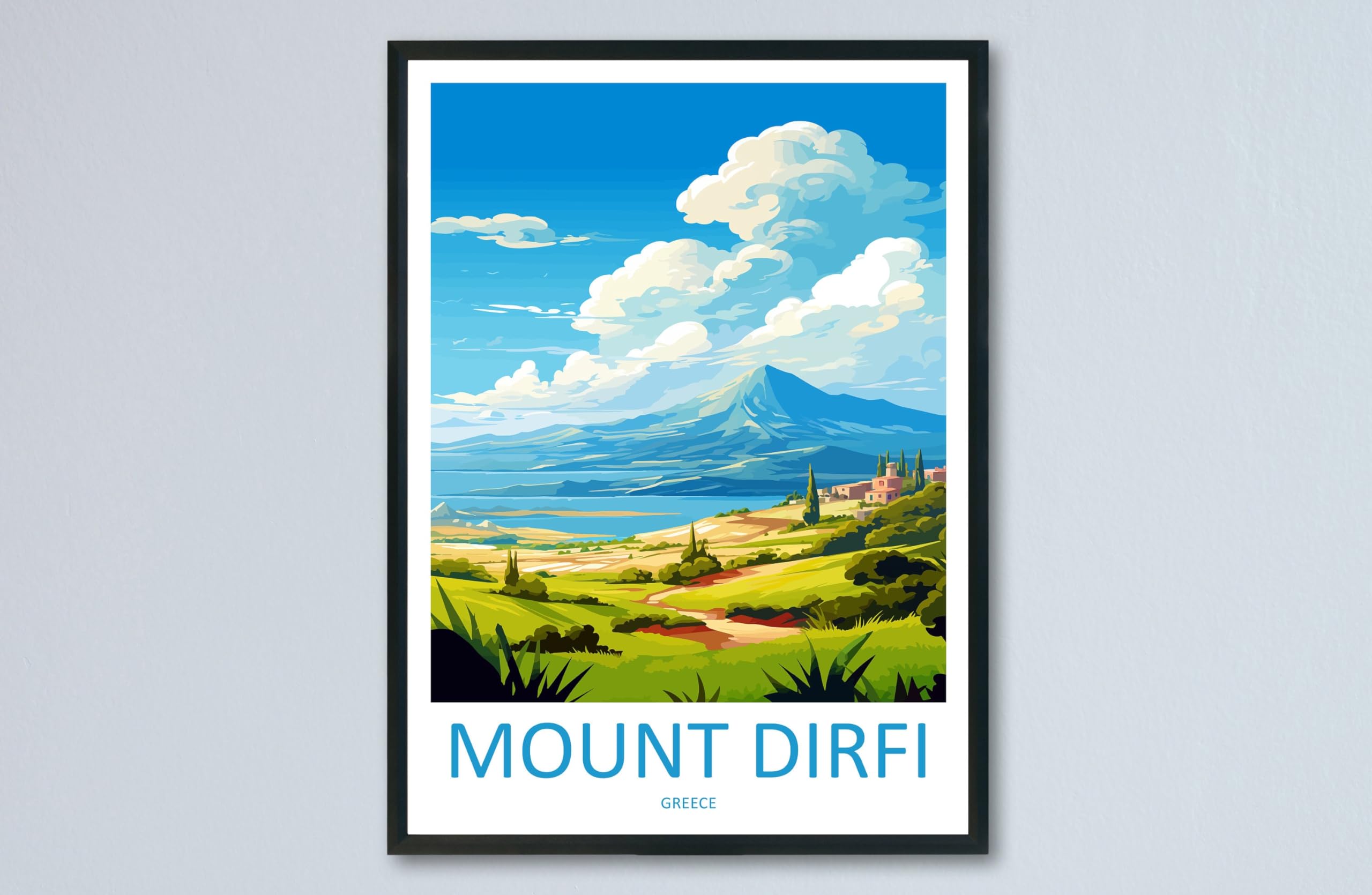 Print Mount Dirfi Travel Wall Art Mount Dirfi Greece Wall Hanging Home Decoration Mount Dirfi Art Lovers Wall Art Poster,221