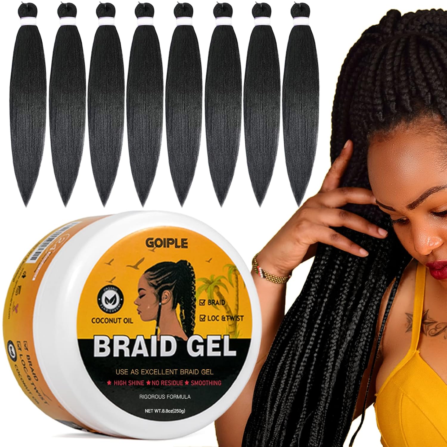 Pre Stretched Braiding Hair Long Braid, Braiding Hair