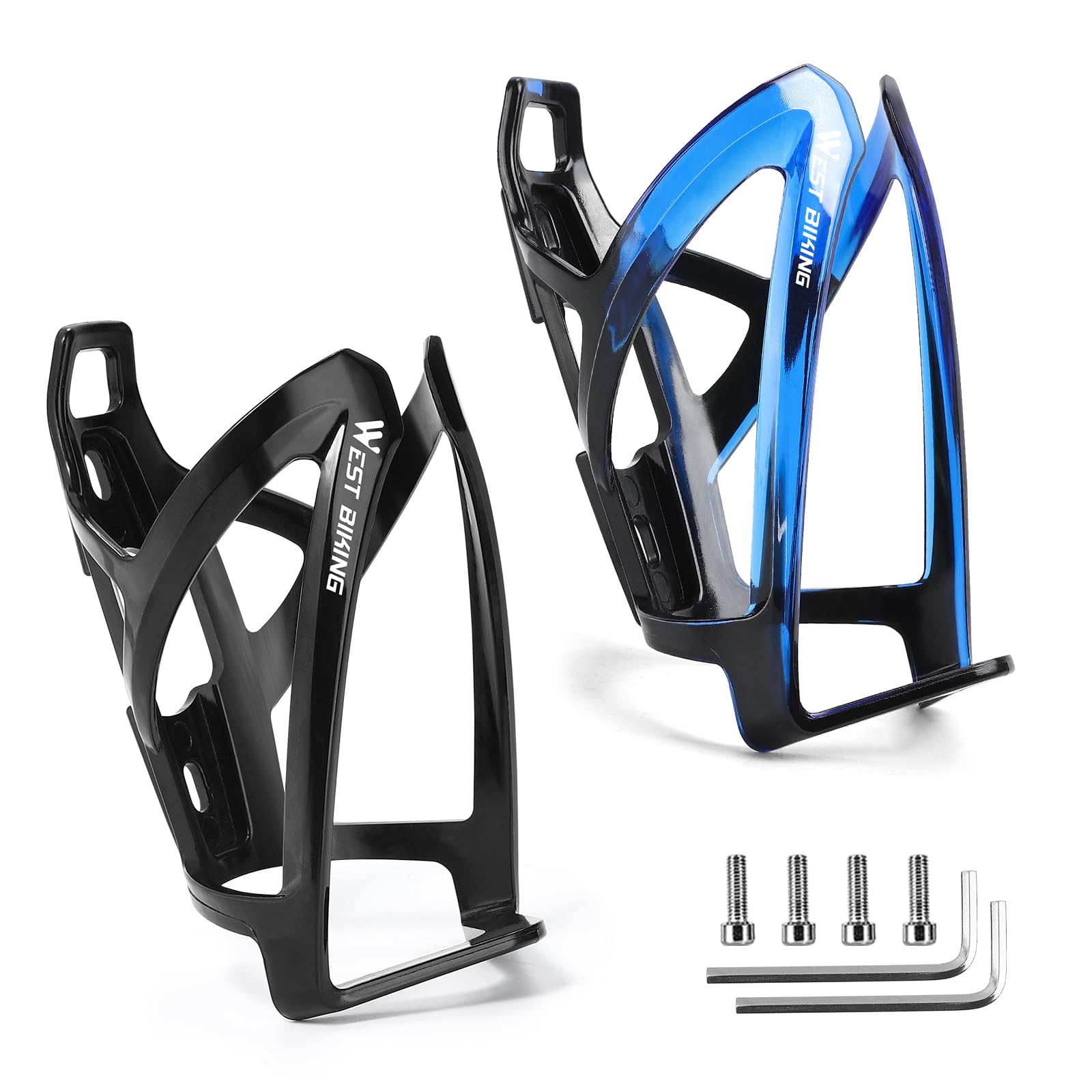 West Biking Flaschenhalter Fahrrad, langlebige Wasserflaschenhalter | leichte PC Getränkehalter für Fahrrad, Radfahren Flaschenhalter Käfige für MTB, Rennrad, Mountainbikes
