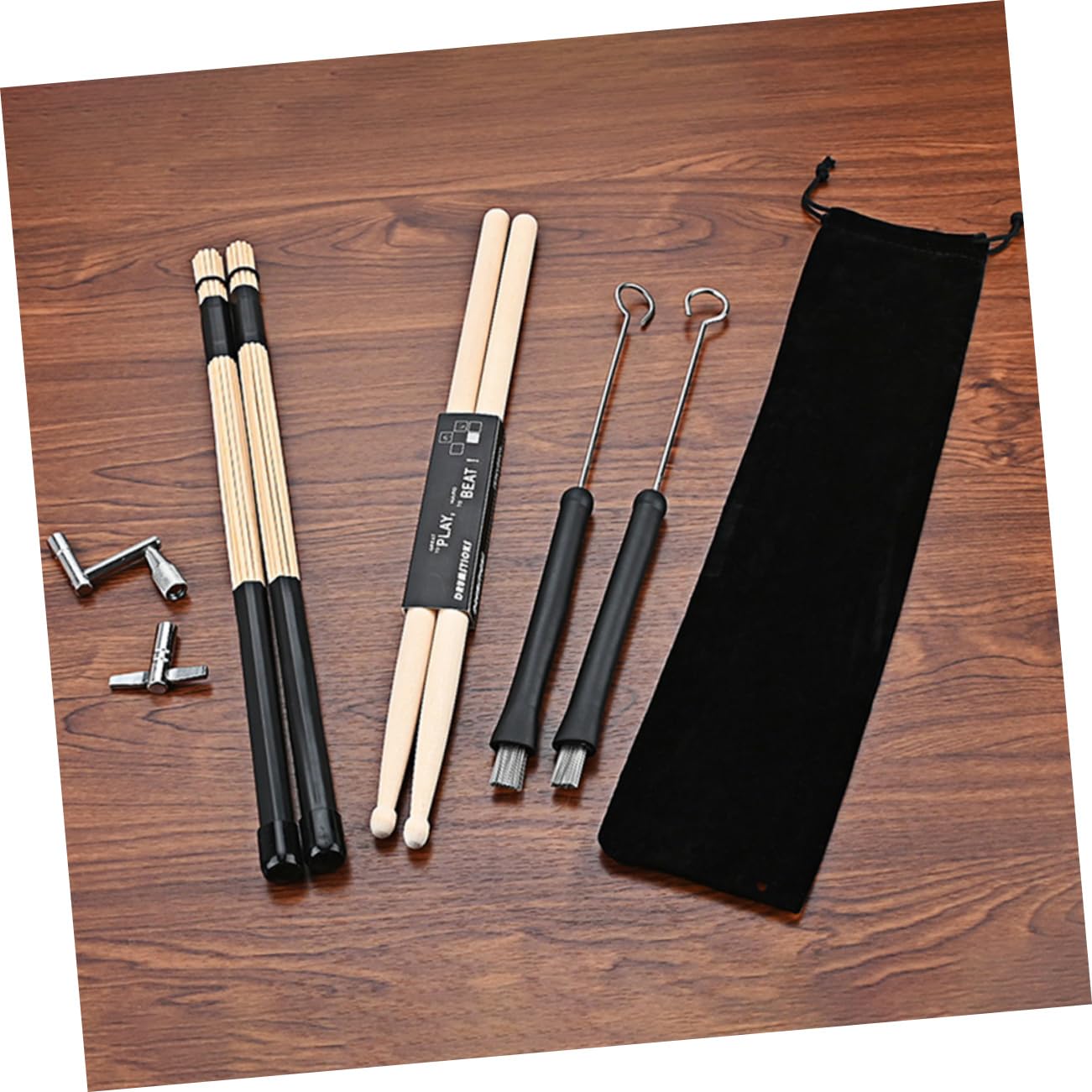 Abaodam Kit Accordatore Per Batteria Multiuso 1 Set Di Accessori Per Batteria Spazzola Per Esercitarsi