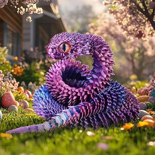 Miniatura 8 de Dragón en huevo impreso en 3D, dragón de cristal articulado completo, decoración de oficina en casa, juguetes de escritorio ejecutivo, juguetes para