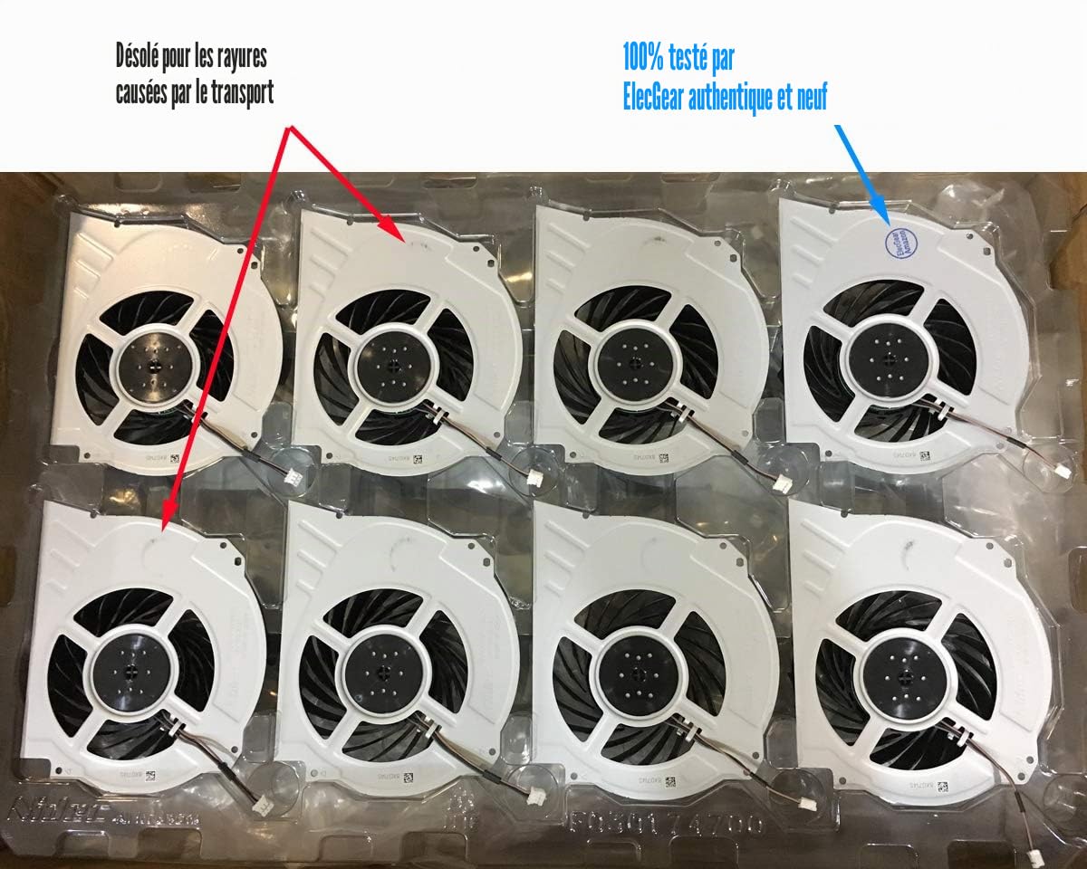 ElecGear Ventilateur de Refroidissement Interne pour PS4 Pro, PlayStation 4 Pro CUH-7xxx Replacement CPU Refroidisseur Ventilateur Cooling Fan, Pâte Thermique et Set de Tournevis