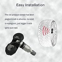 Vista 4 de HiSport TPMS Sensor de presión de neumáticos - Sistema de monitoreo de presión de neumáticos 433Mhz compatible con MINI Cooper, BMW Z4 X3 X4 X5 M3