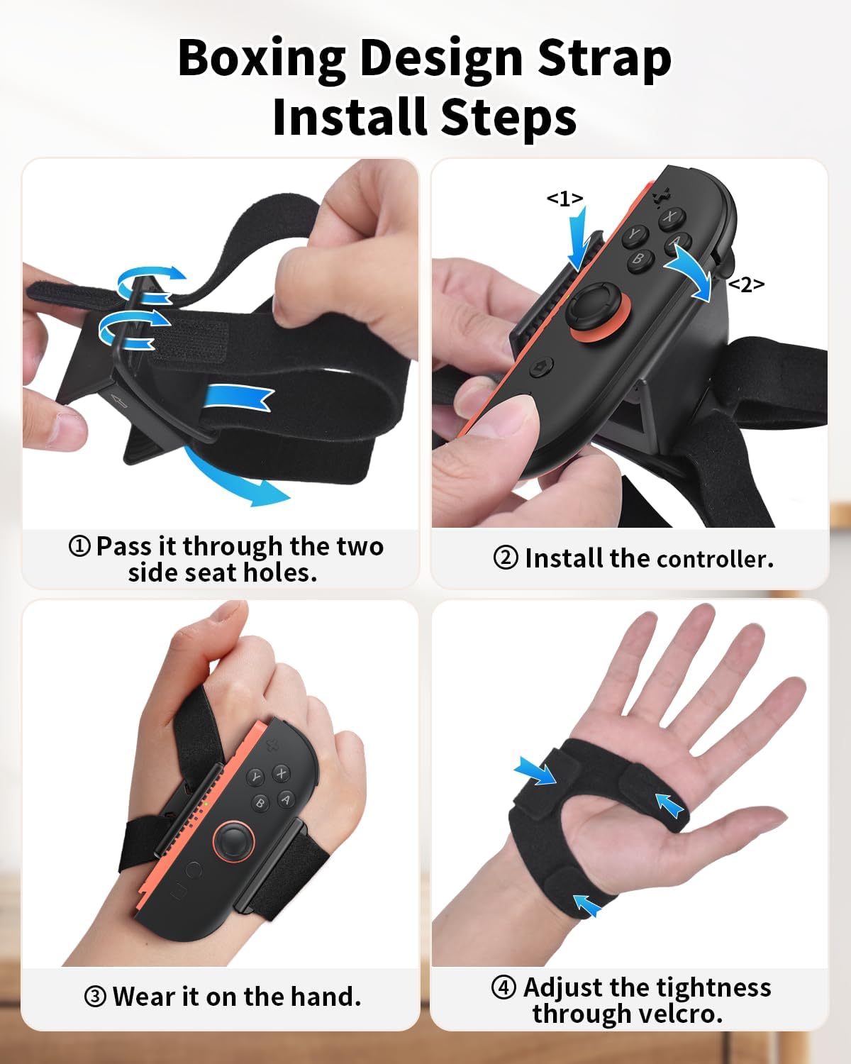 [6 in 1 - 𝐒𝐰𝐢𝐭𝐜𝐡 𝟐/𝟏] Wristband for Switch Just Dance 2026/2025,for Nintendo Switch 2/1/Switch OLED Joy-Con Controller,Hand Strap for Just Dance 2024/ Zumba Burn It Up,Case-Friendly Adjustable - Image 6