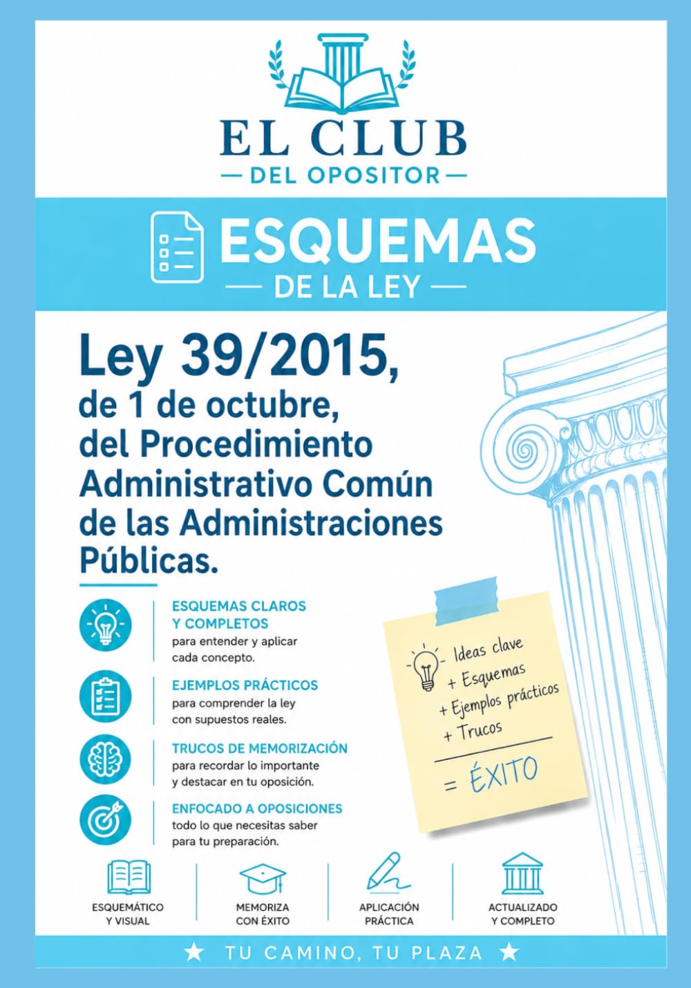 libro de esquemas de Ley 39/2015, de 1 de octubre, del Procedimiento Administrativo Común de las Administraciones Públicas: Esquemas, trucos de memoria, mapas mentales y ejemplos prácticos