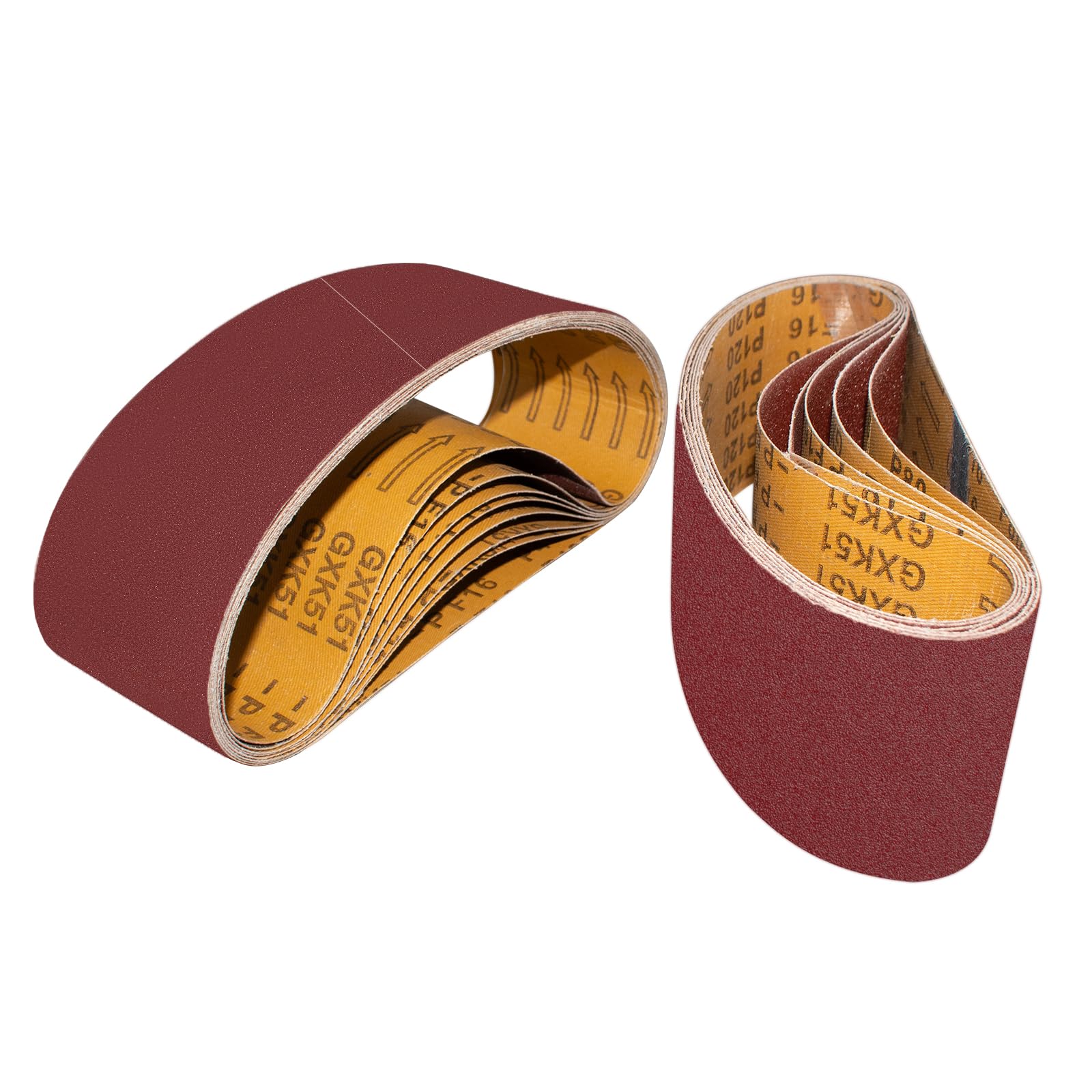 FEIHU 75 x 533mm Sanding Belt .80 Grit,Sanding Belt for Stripping and Sanding Pack of 10, 80 Grit 75 x 533mm - Image 2