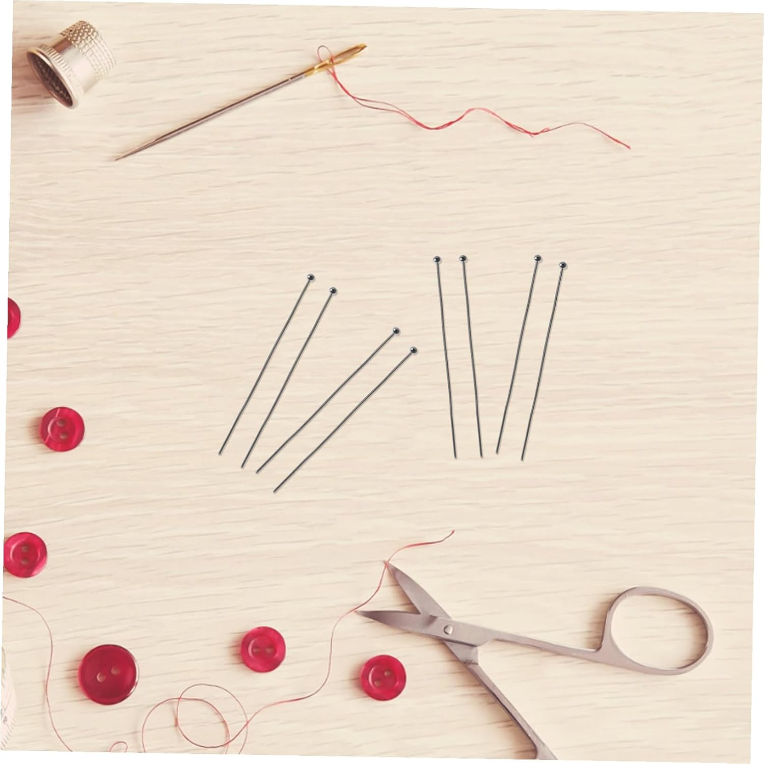Uonlytech 100pcs Ball Head Pins for Jewelry Making Straight Metal Sewing and Quilting Pins DIY Corsage and Beading Craft Supplies for Bracelet Earring Necklace Projects