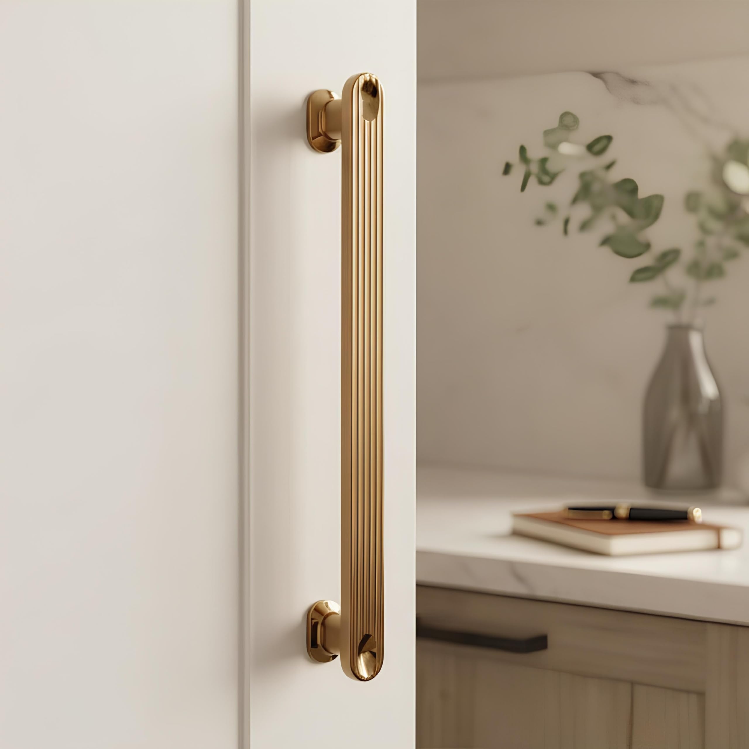 Özen Metal Bronz Çekmece Kulp 160 mm Dolap Kapak Kolu Modern Şık Tasarım Dayanıklı Mobilya Kulpu