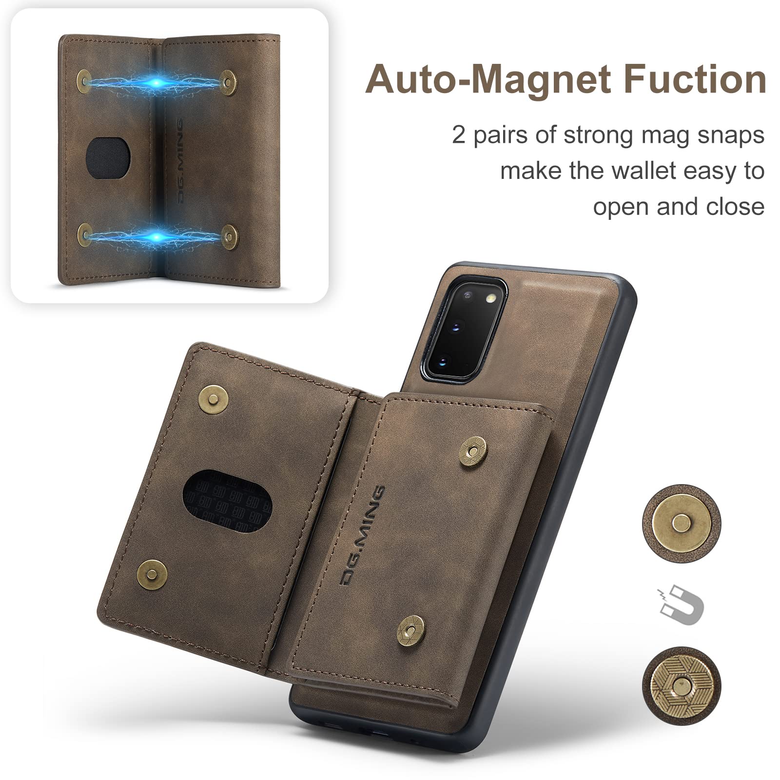UDBKKDX 2 in 1 Detachable Wallet & Phone Case For Google Pixel 8 Pro - Image 3