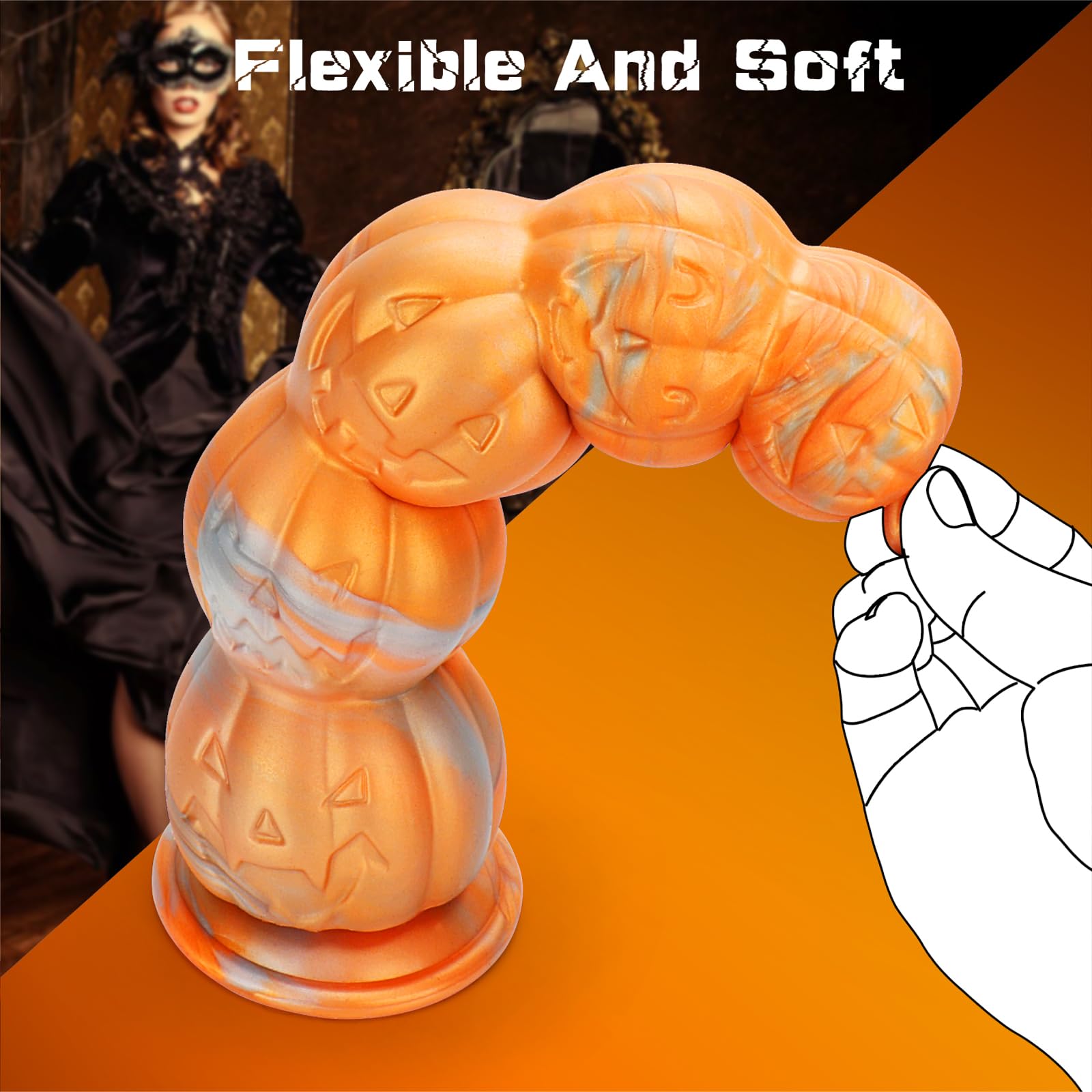 Fantasy Monster Dildo, Anal Dildos Anal Beads for Men, 7.87 Inch Silicone Knot Dildo with Suction Cup, Realistic Dildos for Women, Soft Fat Ribbed G Spot Prostate Fake Penis, Adult Sex Toys: 11.02 Inch Huge Pumpkin Dildo