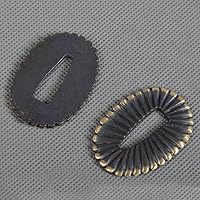 Vista 3 de Brass Sword Seppa Spacer for Japanese Samurai Swords Replacement 2 Pcs