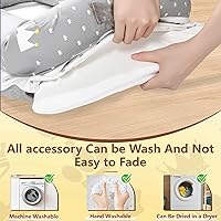 Vista 4 de Tumbona para Bebé de Recién Nacido a Niño Pequeño 0-24 Meses - Tumbona Portátil para Bebé con Algodón Transpirable, Tamaño Ajustable y Correa