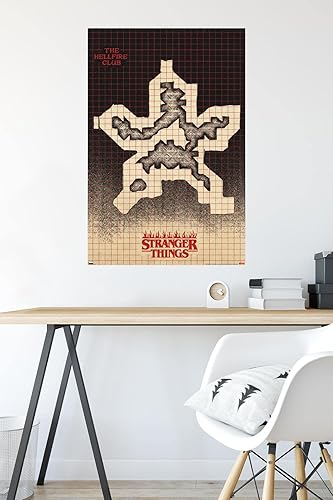 Miniatura 4 de Trends International Netflix Stranger Things Temporada 4 - Póster de pared con mapa del club Hellfire Club, 22.375 x 34 pulgadas, versión premium