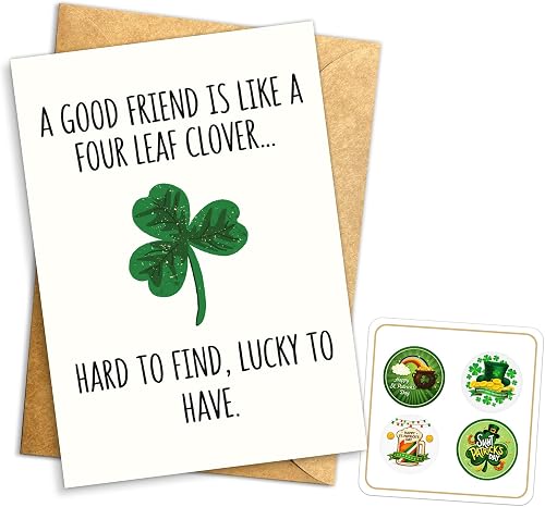 St. Patrick's Day Greeting Card, Saint Patricks Day Gift for Him, Her, Husband, 
