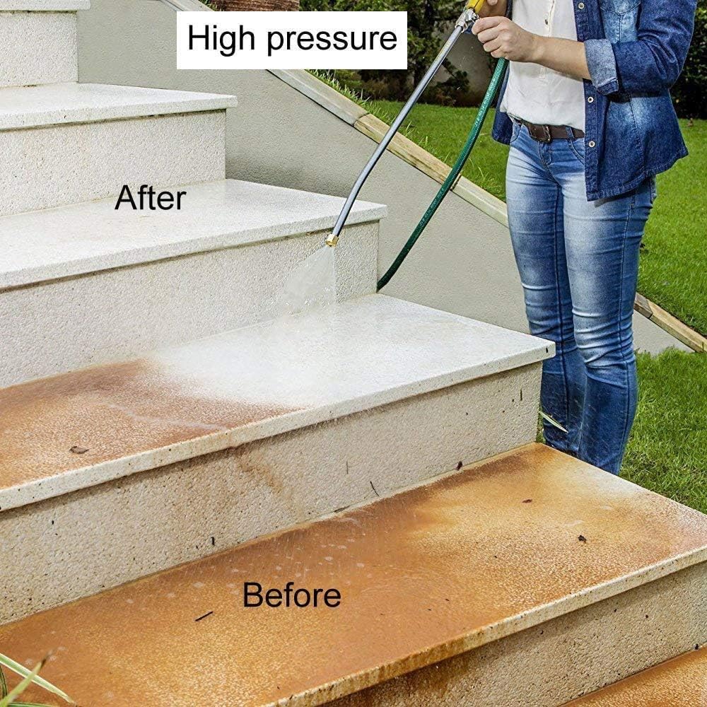 Buyplus Hydro Deep Jet Power Washer Wand - 39'' Long Extendable High Pressure Garden Sprayer Attachment, Water Hose Nozzle,Flexible Glass Cleaning Tool, Foam Cannon Car Window Washer, 2 Tips