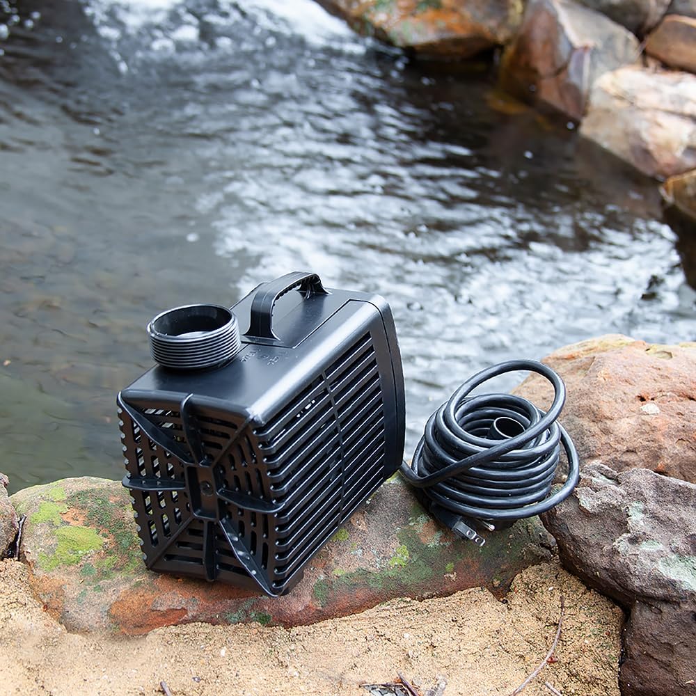 Beckett Water Pump 3550 GPH Submersible Water Pump Auto-Shutoff Pond Pump for Waterfall, Stream, Water Garden 168W 25.7 ft Max Lift