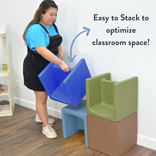 Miniatura 9 de Childrens Factory -CF910-013 - Silla de cubo para niños muebles de aula flexibles para guarderíasala de juegosescuela en casa silla de niño para